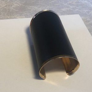 Gold & Black Hollow Retro Style Wide Alloy Metal Wide Goddess Arm Cuff Bangles